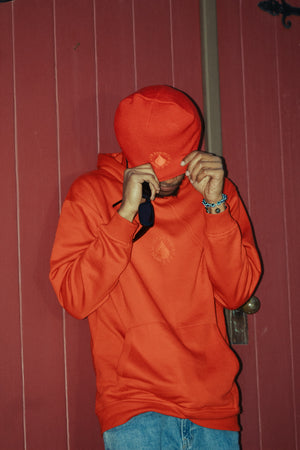 “WATERMARK” RED HOODIE